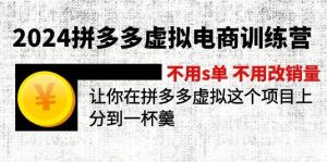 2024拼多多虚拟电商训练营 不s单 不改销量  做虚拟项目分一杯羹(更新10节)-掘金网